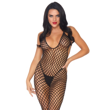 Bodystocking a rete senza piede