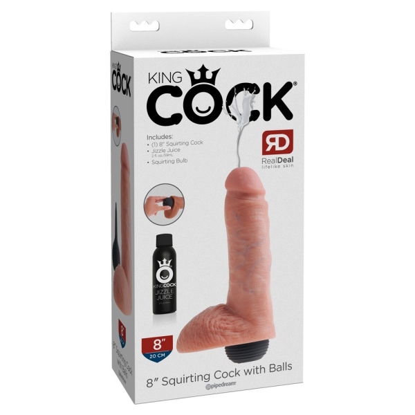 Squirting Cock Con Testicoli 8''