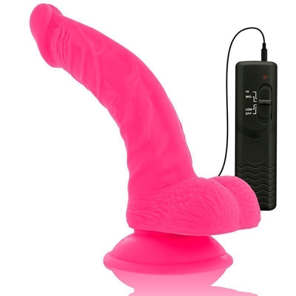 Dildo Flessibile Con Vibrazione 21,5 CM - Rosa